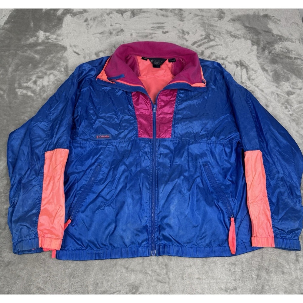 Vintage 90s Columbia Retro Jacket Womens XL Intertrainer 3 In 1 Colorblock Y2K